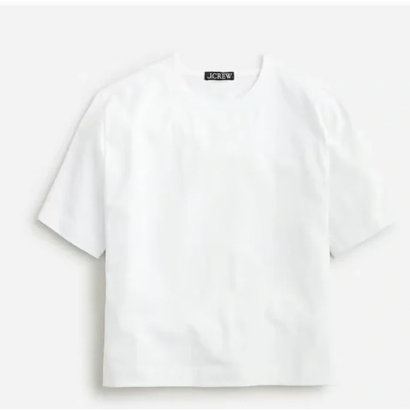 J Crew Relaxed Premium Weight Cropped T Shirt M White NWT Top CA839 J.Crew - Picture 4 of 5